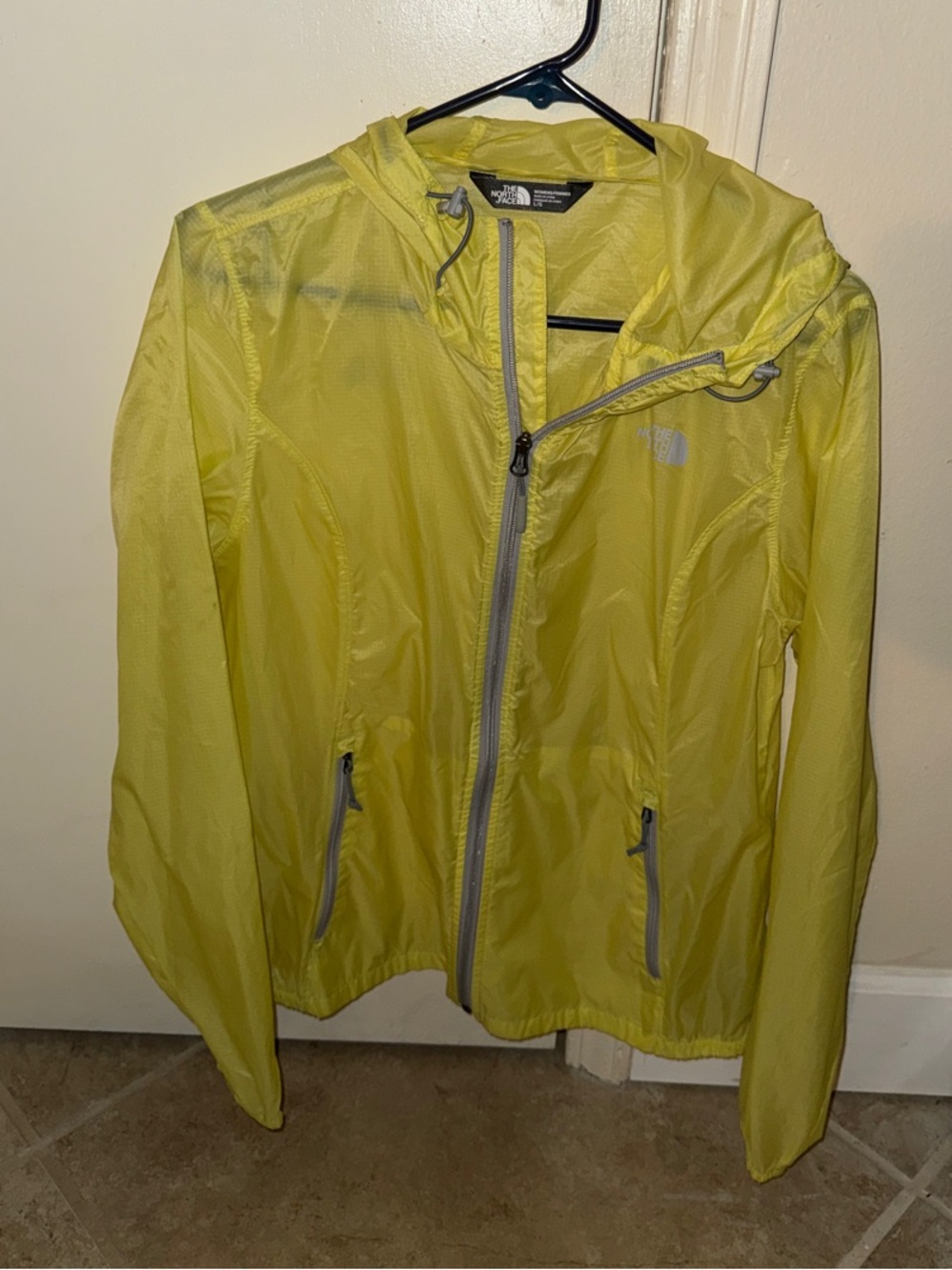 The North Face Bright Yellow Hooded Packable Jacket